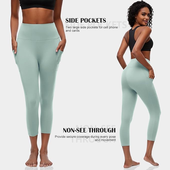 FULLSOFT Buttery Soft Leggings for Women - High Waisted Tummy Control No See Through Workout Yoga Cycling Tights Pants