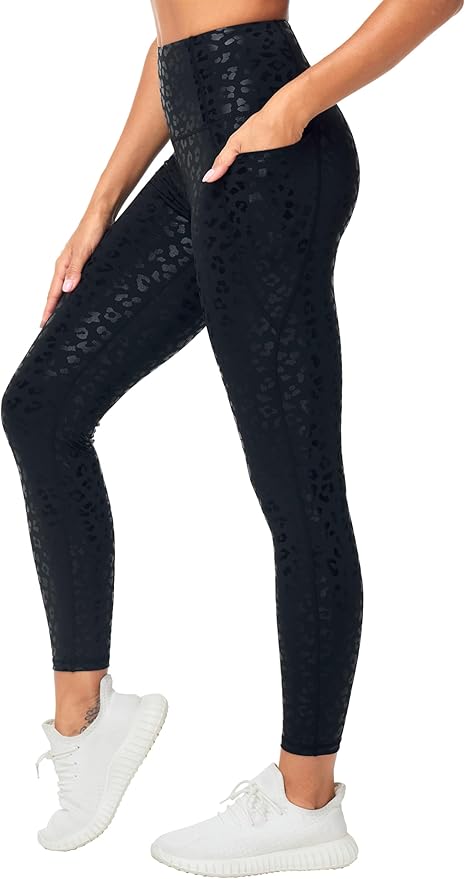 Dragon Fit Women's High Waisted Yoga Leggings Stretchy Tummy Control Gym Workout Pants with Pockets
