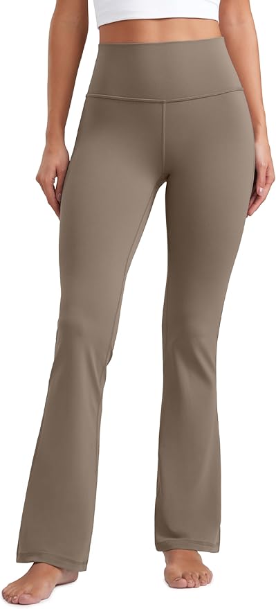 CRZ YOGA Butterluxe Flare Leggings 29"/30.5"/32"/33.5" - High Waist Bootcut Wide Leg Lounge Womens Yoga Pants with Pocket
