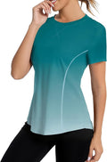 AVOOGUE Women's Short Sleeve Workout Tops Quick Dry Athletic UPF50+ Sun Protection Shirts Gym Hiking Running Yoga Clothes