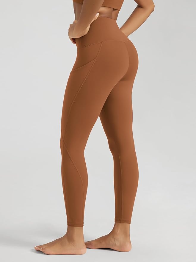 ODODOS Women's High Waisted Yoga Leggings with Pockets, Tummy Control Non See Through Workout Athletic Running Yoga Pants