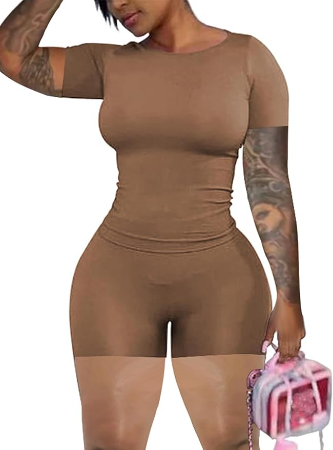 chicyes Lounge 2 Piece Sets For Women Summer Gym Two Piece Outfits Workout Plus Size Set Matching Shorts Clothes