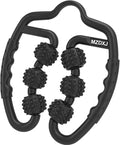 Cellulite Massage Tool Muscle Roller - Deep Fascia Massager & Dimpled Skin Remover for Legs, Thighs & Buttocks - Anti-Cellulite Roller, Smooth Skin, Pain Relief（Black - 6 Wheel）