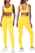 Nirovien Womens 2 Piece Workout Sets Athletic Yoga Sets Pilates Gym Outfits Butt Lifting Leggings and Sports Bra