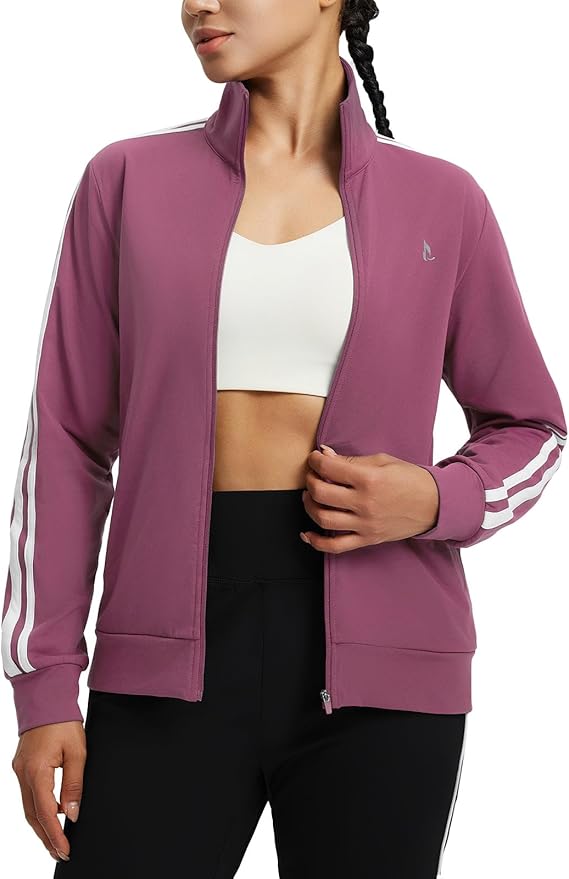 baleaf Women's Fleece Running Jackets Full Zip Warm Sweatshirts Jackets Winter Cold Weather Workout Athletic Sports Leisure