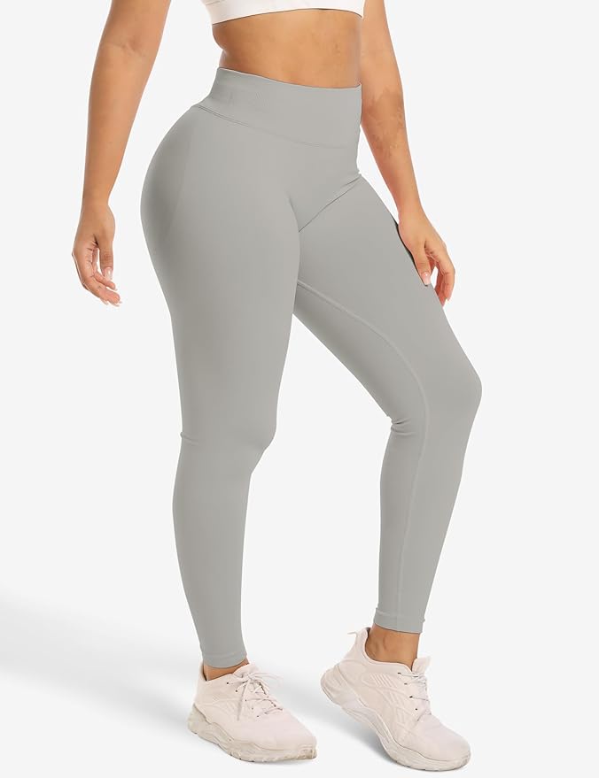 Ieumaz Scrunch Butt Lifting Leggings for Women Gym Seamless Workout Leggings Mid Low Waist Tummy Control Yoga Pants