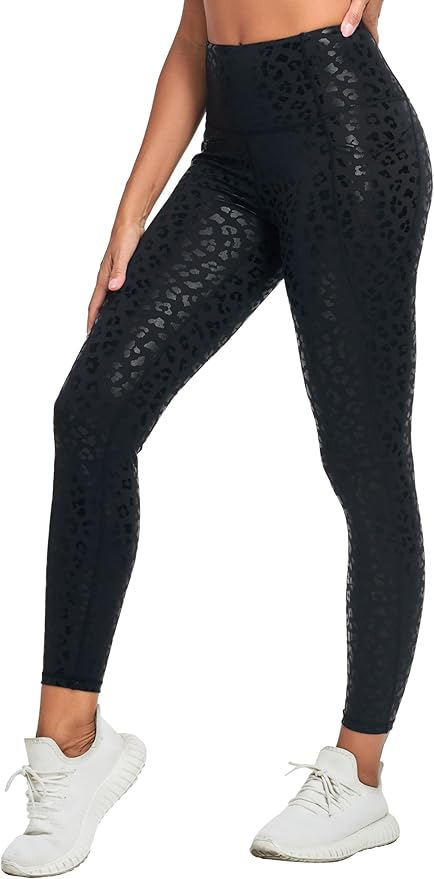 Dragon Fit Women's High Waisted Yoga Leggings Stretchy Tummy Control Gym Workout Pants with Pockets