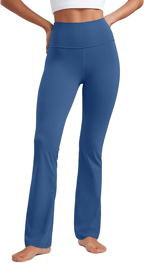 CRZ YOGA Butterluxe Flare Leggings 29"/30.5"/32"/33.5" - High Waist Bootcut Wide Leg Lounge Womens Yoga Pants with Pocket