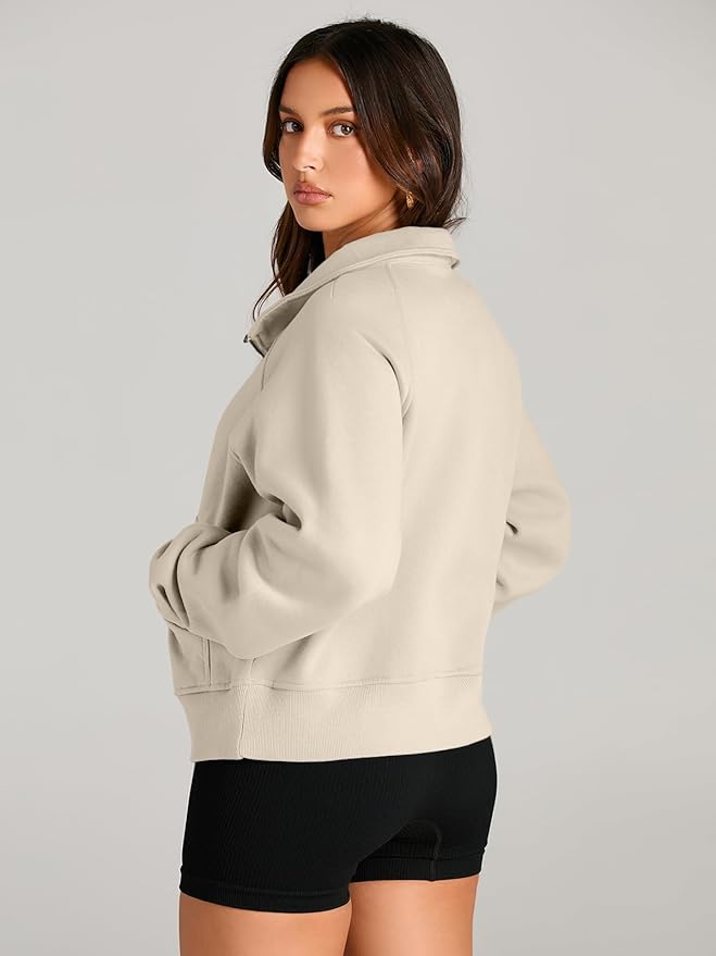 AUTOMET Womens Sweatshirts Half Zip Cropped Pullover Fleece Quarter Zipper Hoodies 2026 Fall Fashion Outfits Clothes