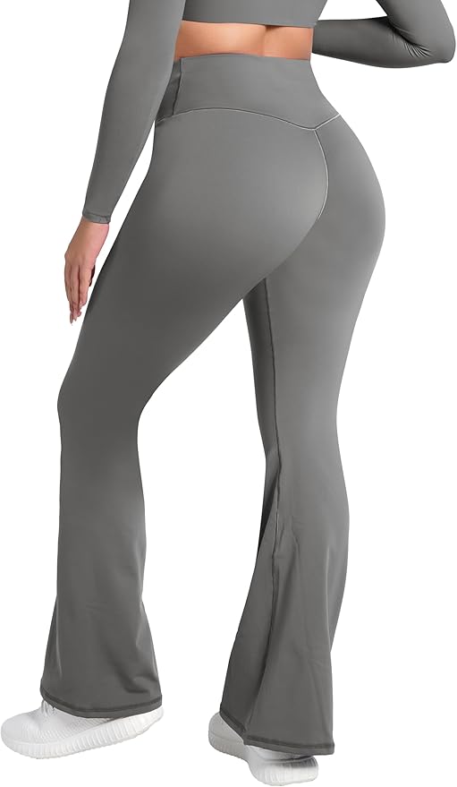 Sunzel Flare Leggings, Crossover Yoga Pants with Tummy Control, High-Waisted and Wide Leg