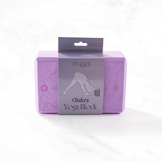 MYGA Yoga Block,Lightweight EVA Foam Yoga Brick,High Density Non-Slip Block for Yoga Poses, Pilates, Balance and Flexibility