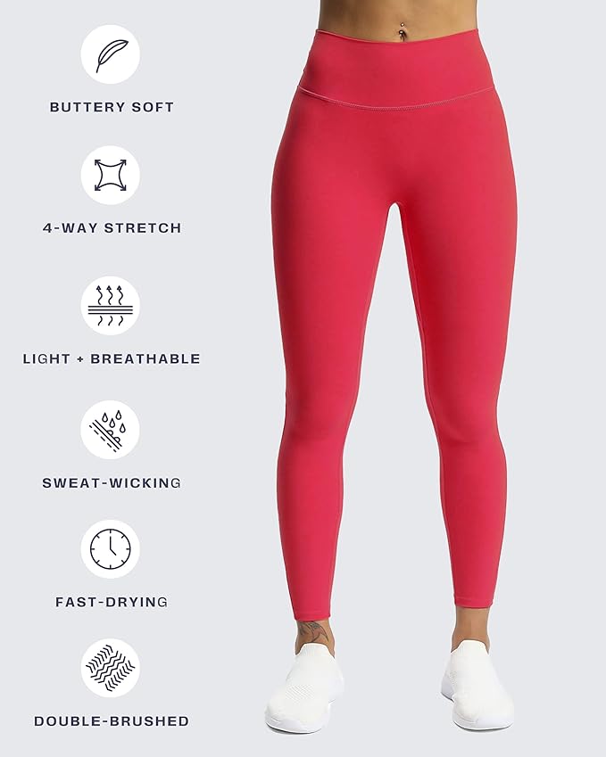 Aoxjox High Waisted Workout Leggings for Women Trinity Yoga Pants 26.5"