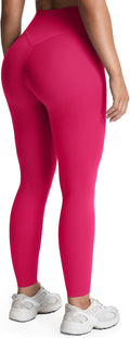 Aoxjox High Waisted Workout Leggings for Women Tummy Control Buttery Soft Yoga Metamorph Deep V Pants 26"