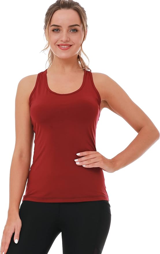 6 or 5 Pack Workout Tank Tops for Women, Athletic Racerback Sports Tank Tops, Compression Sleeveless Dry Fit Shirts