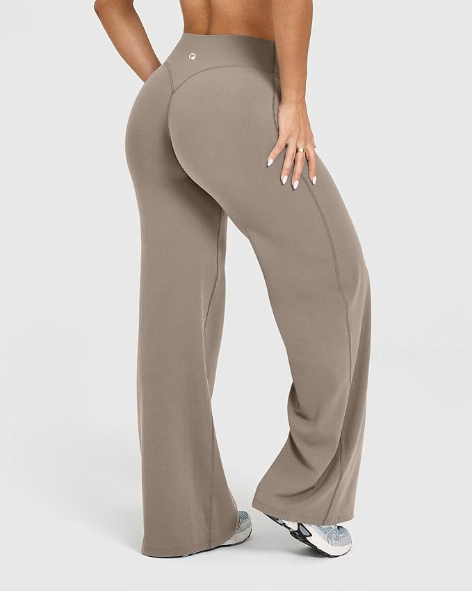 OQQ Yoga Pants Women High Waist Stretch Casual Soft Straight Leg Bottoms
