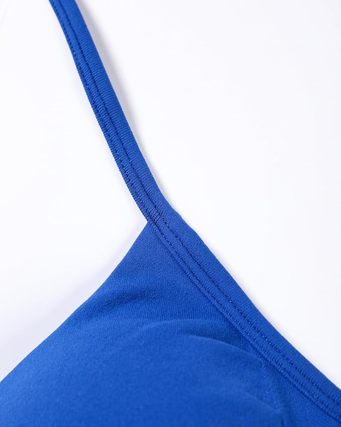 AUROLA Influence Strappy Bra Sports Bras for Women, Backless Padded Impact Strappy Bra Workout Gym Yoga with Removable Cups