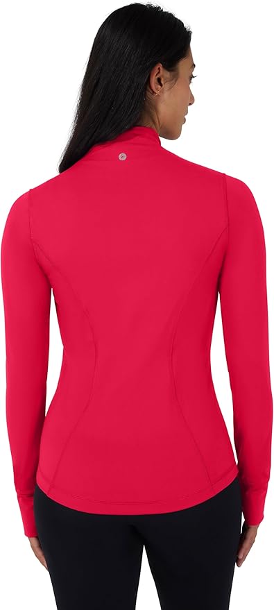 90 Degree By Reflex Full Zip Running Track Jacket Lightweight Athletic Slim Fit Jacket with Thumbholes