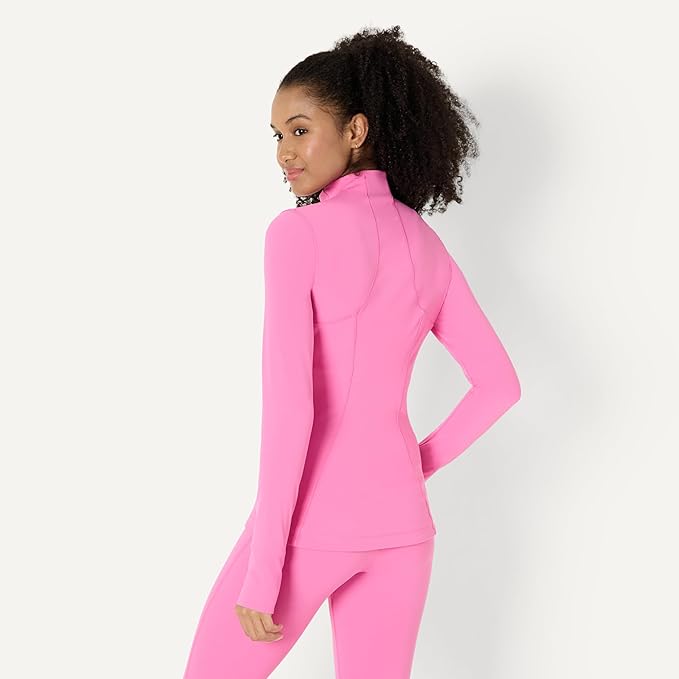 Amazon Essentials Women's Active FormFlex Buttery Soft Slim Fit Full Zip Workout Jacket with Thumb Holes