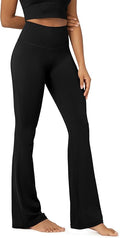 ODODOS Women's Powerful Tummy Control Flared Yoga Pants 2.0 High Waist Workout Bootcut Leggings with Inner Pocket- 29" / 31"