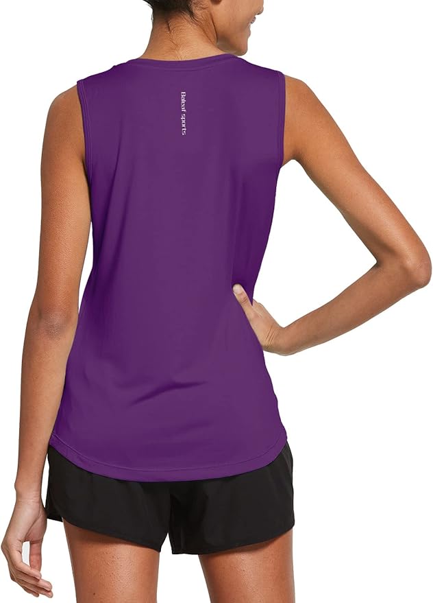 baleaf Workout Tank Tops for Women Sleeveless Running Athletic Loose Fit Yoga Tops Active Shirts Sports Gym Exercise