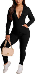 YeGine Women 2 Piece Outfits Long Sleeve Tracksuit Bodycon Matching Sets Hoodie Jacket Jogging Suit