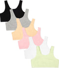 Fruit of the Loom girls Multi Pack Cotton Built -Up Stretch Sports Bra Available in 6 Packs!