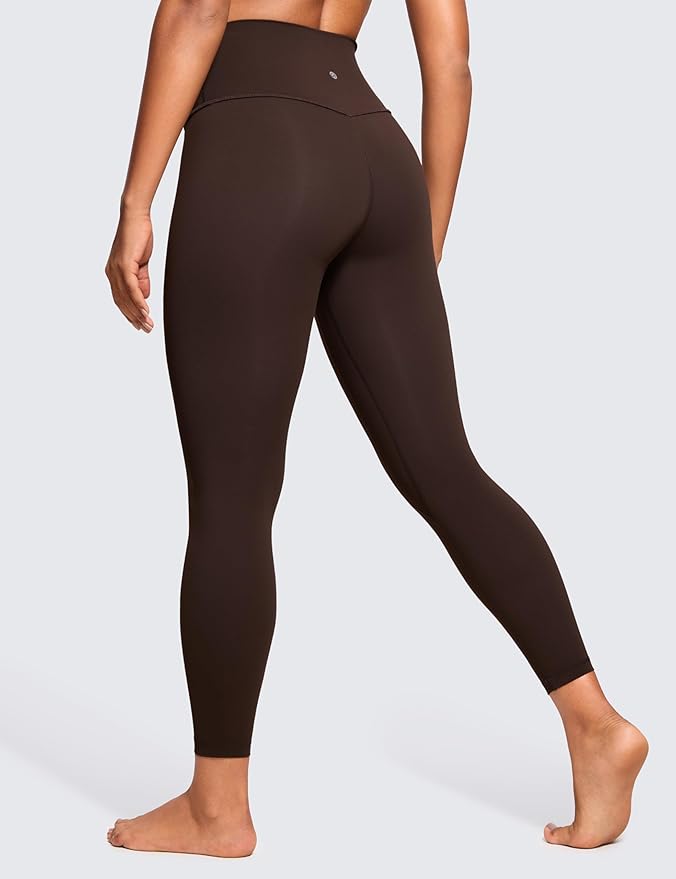 CRZ YOGA Brushed Naked Feeling Workout Leggings 25" - High Waisted Gym Compression Tummy Control Womens Yoga Pants
