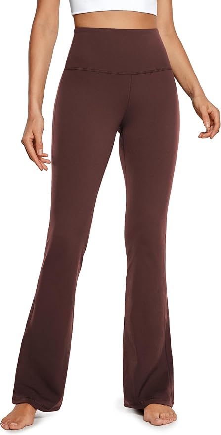 CRZ YOGA Butterluxe Flare Leggings 29"/30.5"/32"/33.5" - High Waist Bootcut Wide Leg Lounge Womens Yoga Pants with Pocket