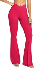 Sunzel Flare Leggings, Crossover Yoga Pants with Tummy Control, High-Waisted and Wide Leg