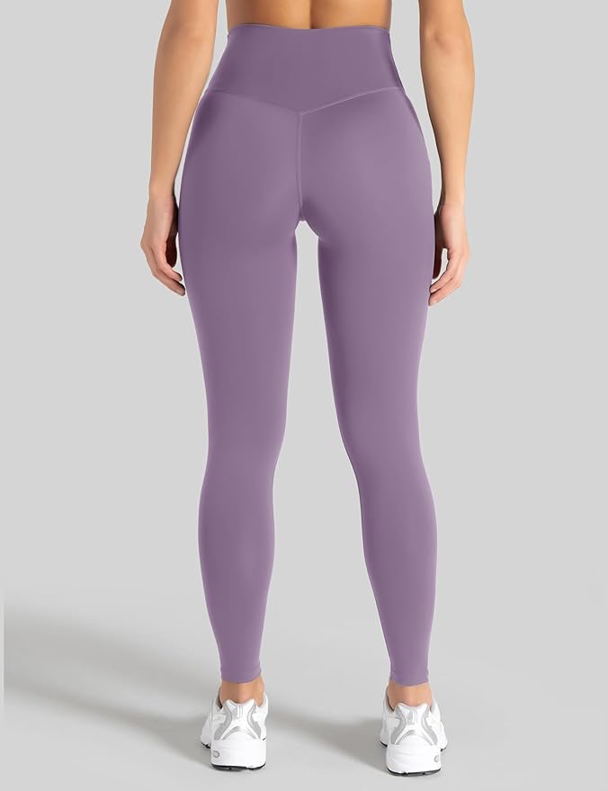 Unthewe Naked-Feel No Front Seam Leggings for Women - High Waisted Buttery Soft Workout Yoga Pants 25"