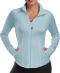 Women's Athletic Jackets Lightweight Sport Workout Jackets Zip Up Running Jackets with Thumb Holes for Gym Yoga