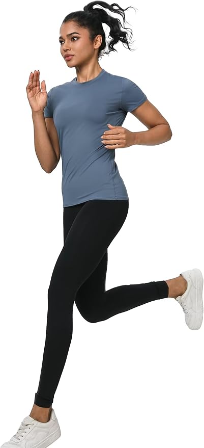 5-Pack Women's Compression Shirts Short Sleeve Workout Tops Athletic Baselayer Quick Dry Gym Yoga Running T-Shirt