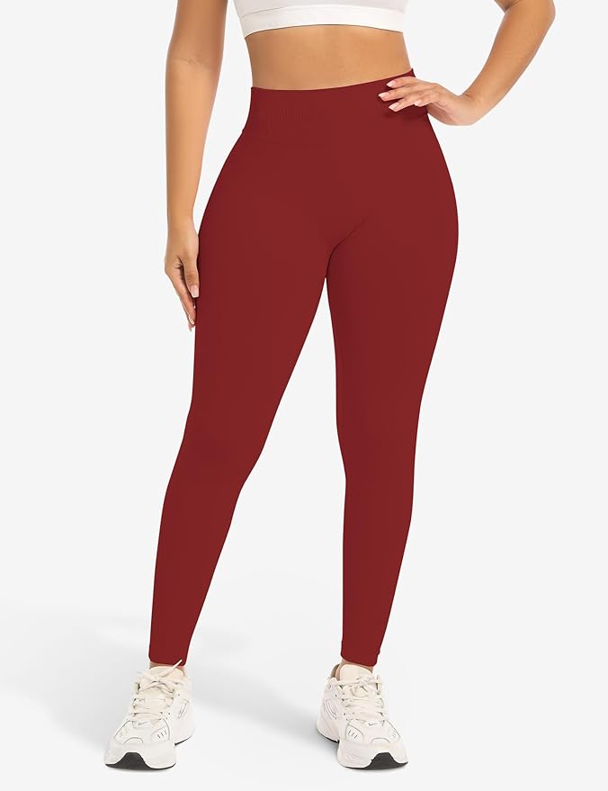 Ieumaz Scrunch Butt Lifting Leggings for Women Gym Seamless Workout Leggings Mid Low Waist Tummy Control Yoga Pants