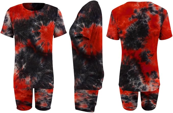 KINIKO Women's 2 Piece Casual Fashion Sports Solid Color Suit short Sleeve top and Pants Set Sweatshirt