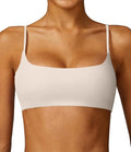 Comper Women's Sports Bra with Thin Straps Stretchy Wirefree Workout Bras Lightweight Workouts Bralette with Removable Pads