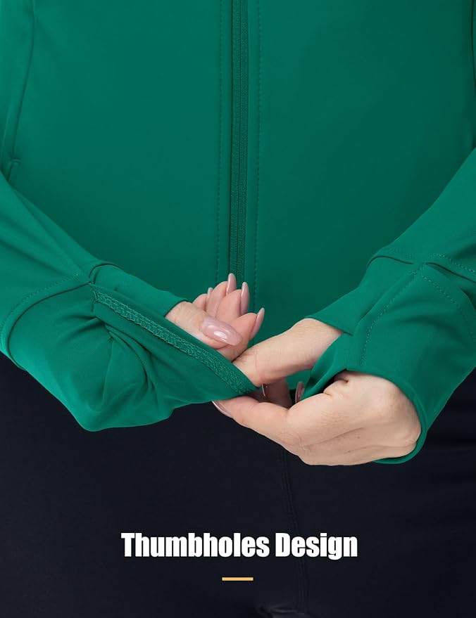 Gopune Women's Workout Athletic Jacket Lightweight Zip Up Yoga Slim Fit Tops with Pockets