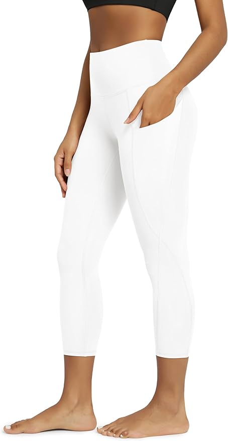 ODODOS Women's High Waisted Yoga Leggings with Pockets, Tummy Control Non See Through Workout Athletic Running Yoga Pants