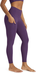 ODODOS Women's High Waisted Yoga Leggings with Pockets, Tummy Control Non See Through Workout Athletic Running Yoga Pants