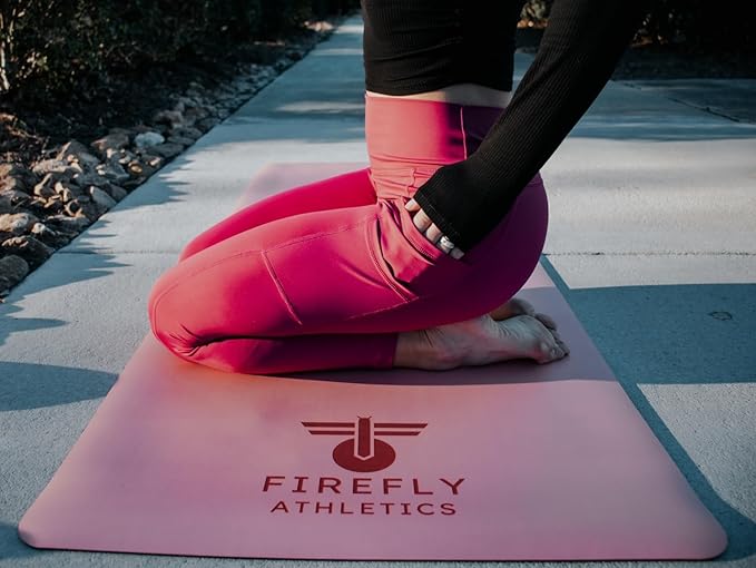 Premium Yoga Mat - 5mm Thick, Extra Wide & Long, Non-Slip Natural Rubber Base & PU Top, Anti-Tear, Ideal for Yoga, Pilates, and Fitness.