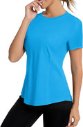 AVOOGUE Women's Short Sleeve Workout Tops Quick Dry Athletic UPF50+ Sun Protection Shirts Gym Hiking Running Yoga Clothes