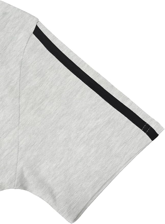 Women's 2 Piece Outfits Sweatsuit Summer Workout Striped Short Sleeve Long Sweatpants Casual Jogging Lounge Set