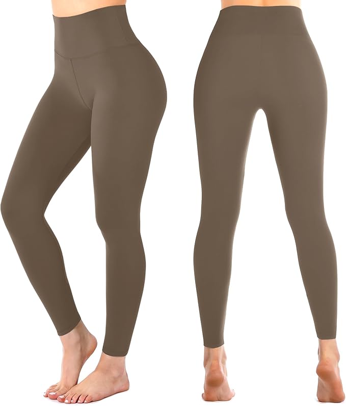 Leafigure High Waisted Leggings for Women- Soft No See-Through Yoga Pants for Gym Workout Running