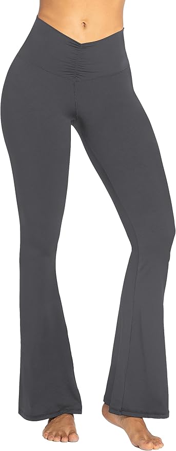 Sunzel Flare Leggings, Crossover Yoga Pants with Tummy Control, High-Waisted and Wide Leg