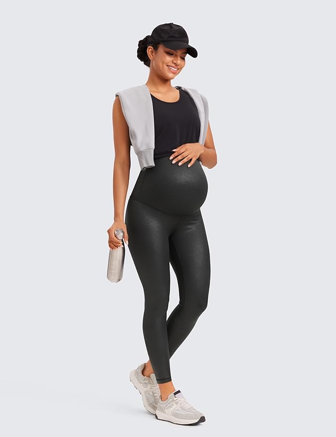 CRZ YOGA Butterluxe Maternity Leggings 25" - Over The Belly Buttery Soft Workout Activewear Yoga Womens Pregnancy Pants