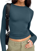 Trendy Queen Womens Long Sleeve T Shirts Fall Fashion 2026 Basic Crop Tops Going Out Outfits Y2k Clothes