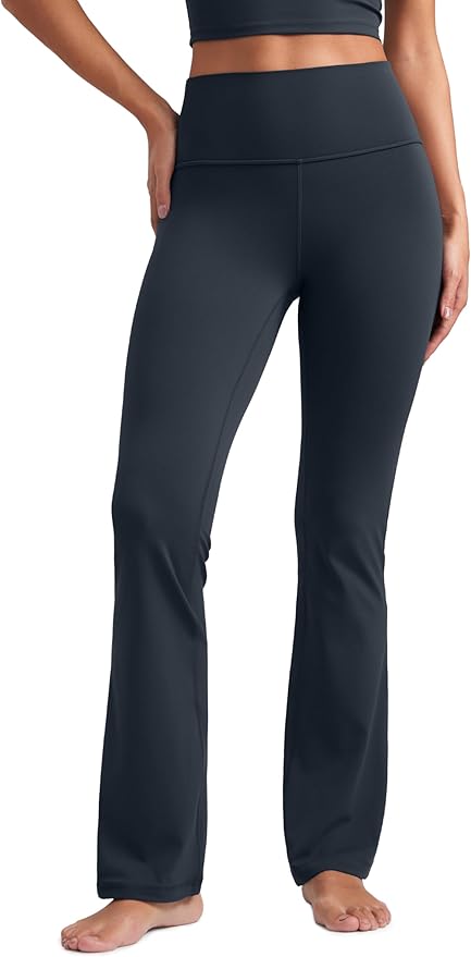 CRZ YOGA Butterluxe Flare Leggings 29"/30.5"/32"/33.5" - High Waist Bootcut Wide Leg Lounge Womens Yoga Pants with Pocket