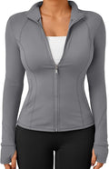 Trendy Queen Womens Lightweight Zip Up Jackets 2026 Athletic Workout Hoodies Spring Shirt Fitted Gym Clothes with Pocket