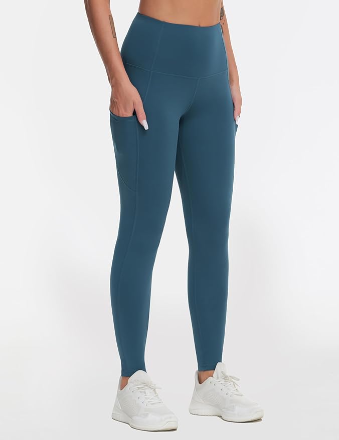 Dragon Fit High Waist Yoga Leggings with 3 Pockets,Tummy Control Workout Running 4 Way Stretch Yoga Pants
