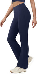 Yoga Pants for Women High Waisted Flare Leggings Bell Bottom Leggings Front Seamless Flared Workout Pants Tummy Control