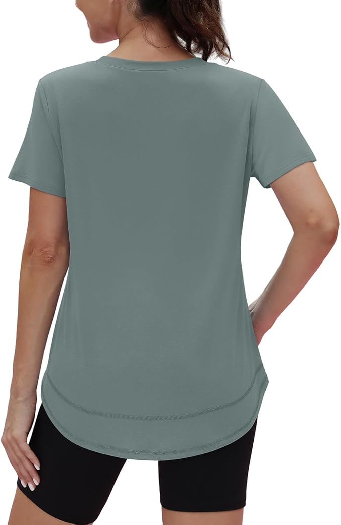 XIEERDUO Womens Workout Tops Short Sleeve Shirts Quick Dry Outfits for Hiking Running S-3XL